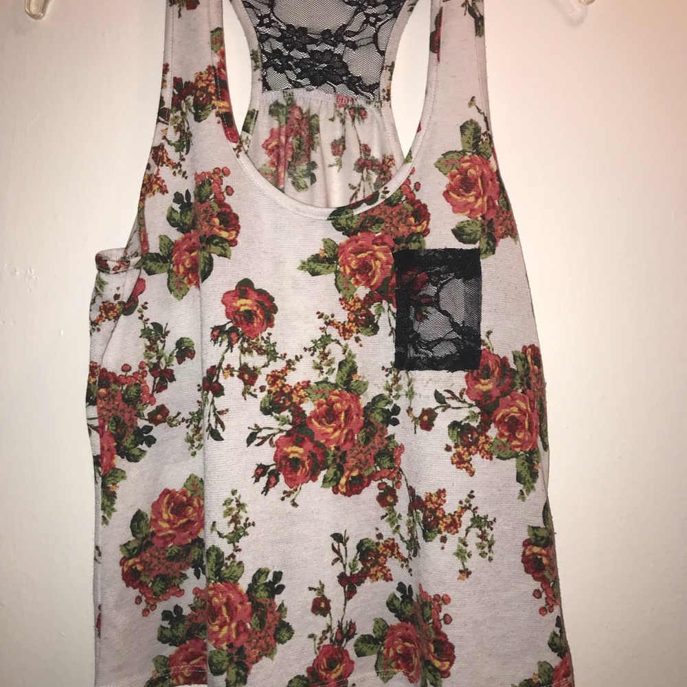 2 for $10 Ladies Floral & Mesh Tank Top